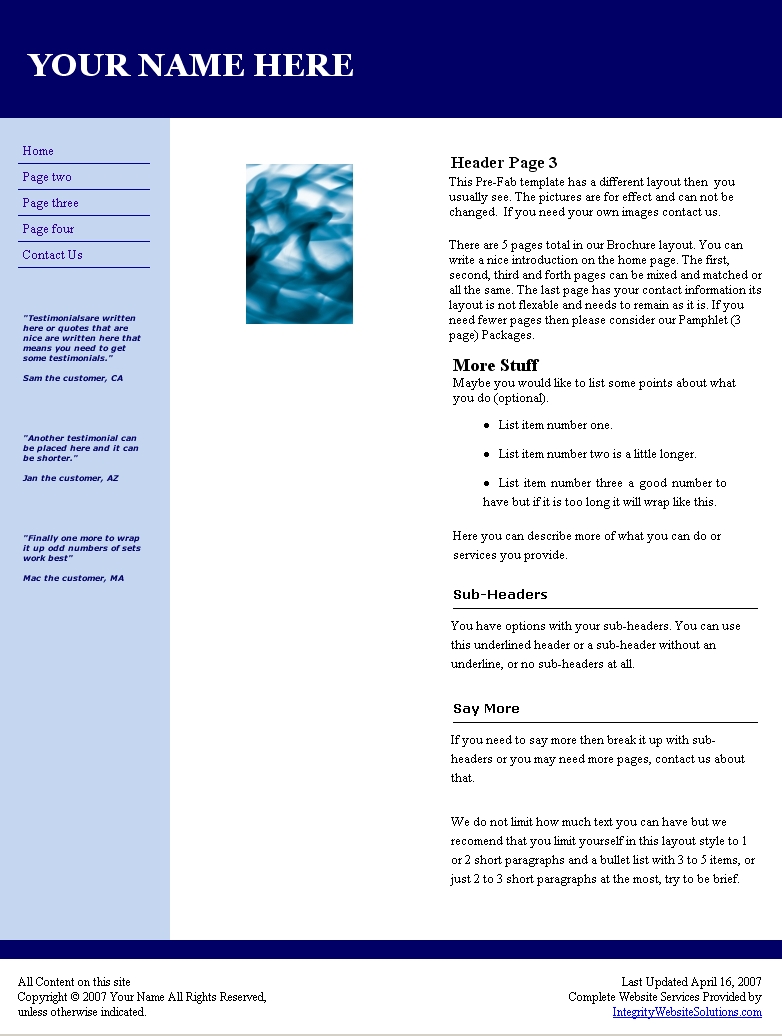 BR01007 Index